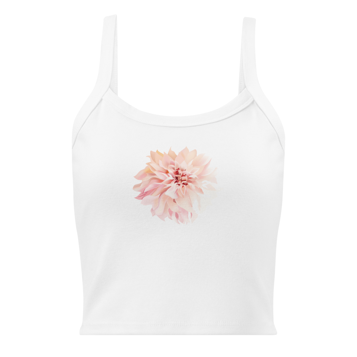 White Dahlia Flower Tank Top - Polychrome Goods 🍊