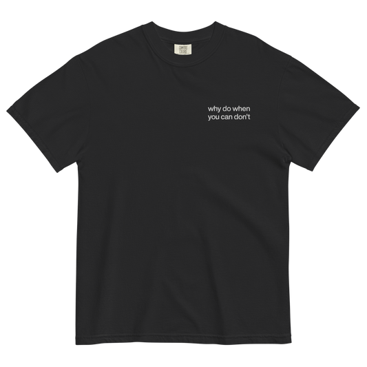 Why Do When You Can Don't Embroidered Shirt - Polychrome Goods 🍊