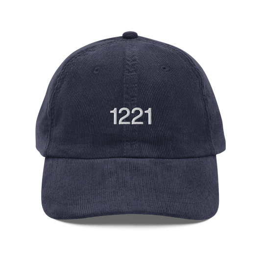 1221 Embroidered Corduroy Hat - Polychrome Goods