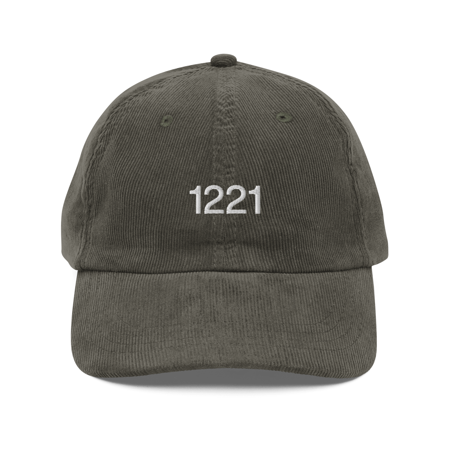 1221 Embroidered Corduroy Hat - Polychrome Goods