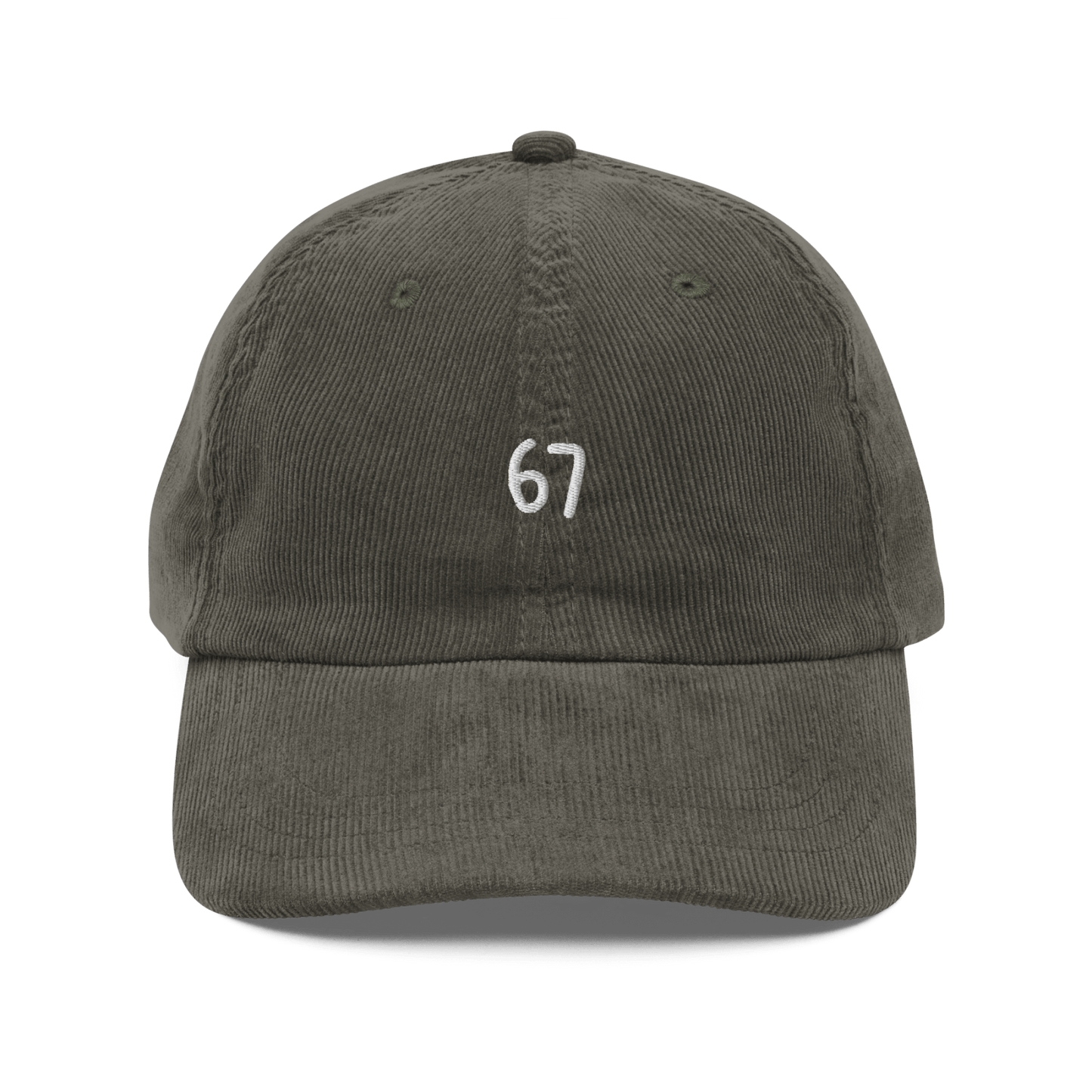 67 Embroidered Corduroy Hat - Six Seven - Polychrome Goods