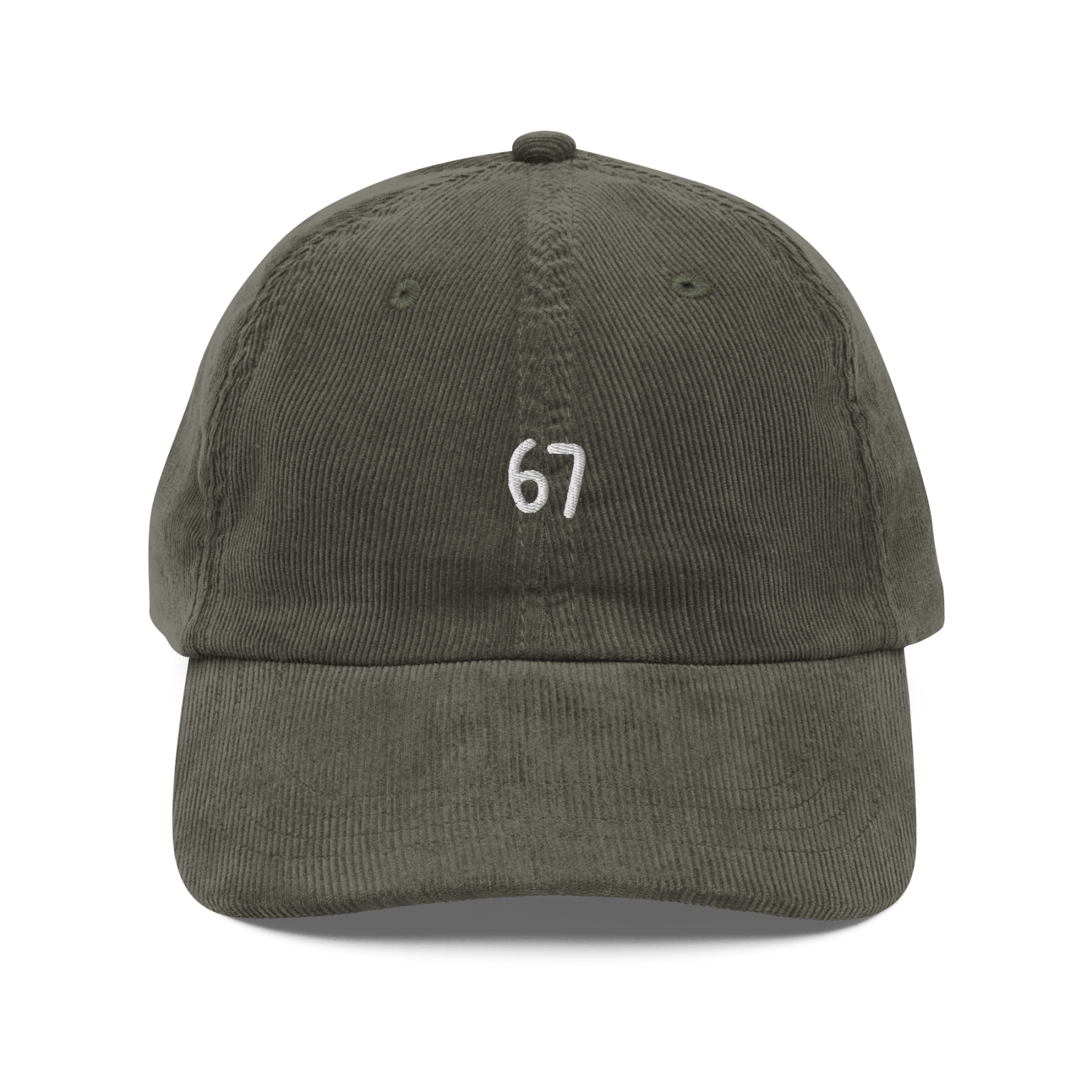 67 Embroidered Corduroy Hat - Six Seven - Polychrome Goods