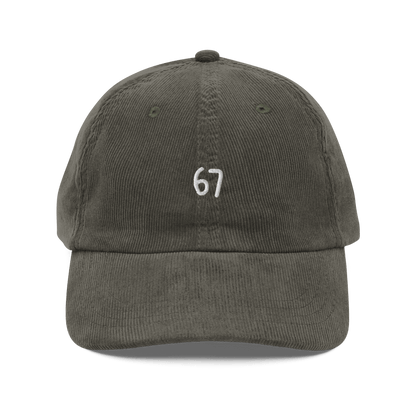 67 Embroidered Corduroy Hat - Six Seven - Polychrome Goods