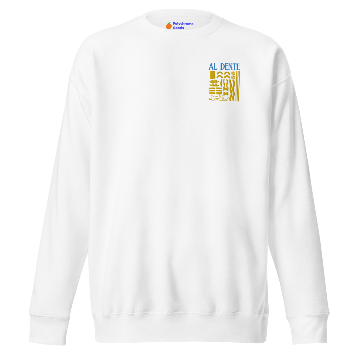 Al Dente Pasta Embroidered Sweatshirt - Polychrome Goods 🍊