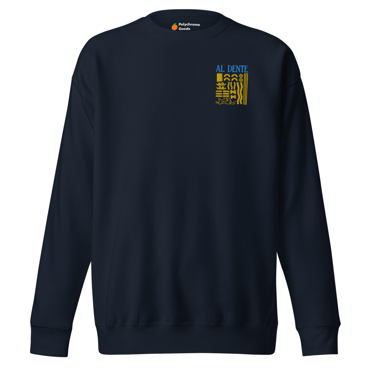 Al Dente Pasta Embroidered Sweatshirt - Polychrome Goods 🍊