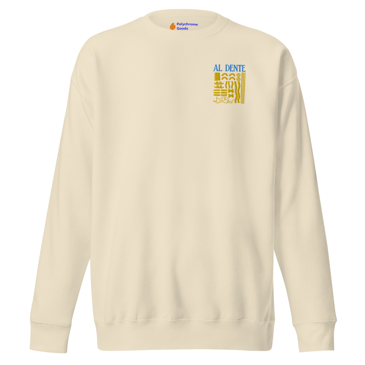 Al Dente Pasta Embroidered Sweatshirt - Polychrome Goods 🍊