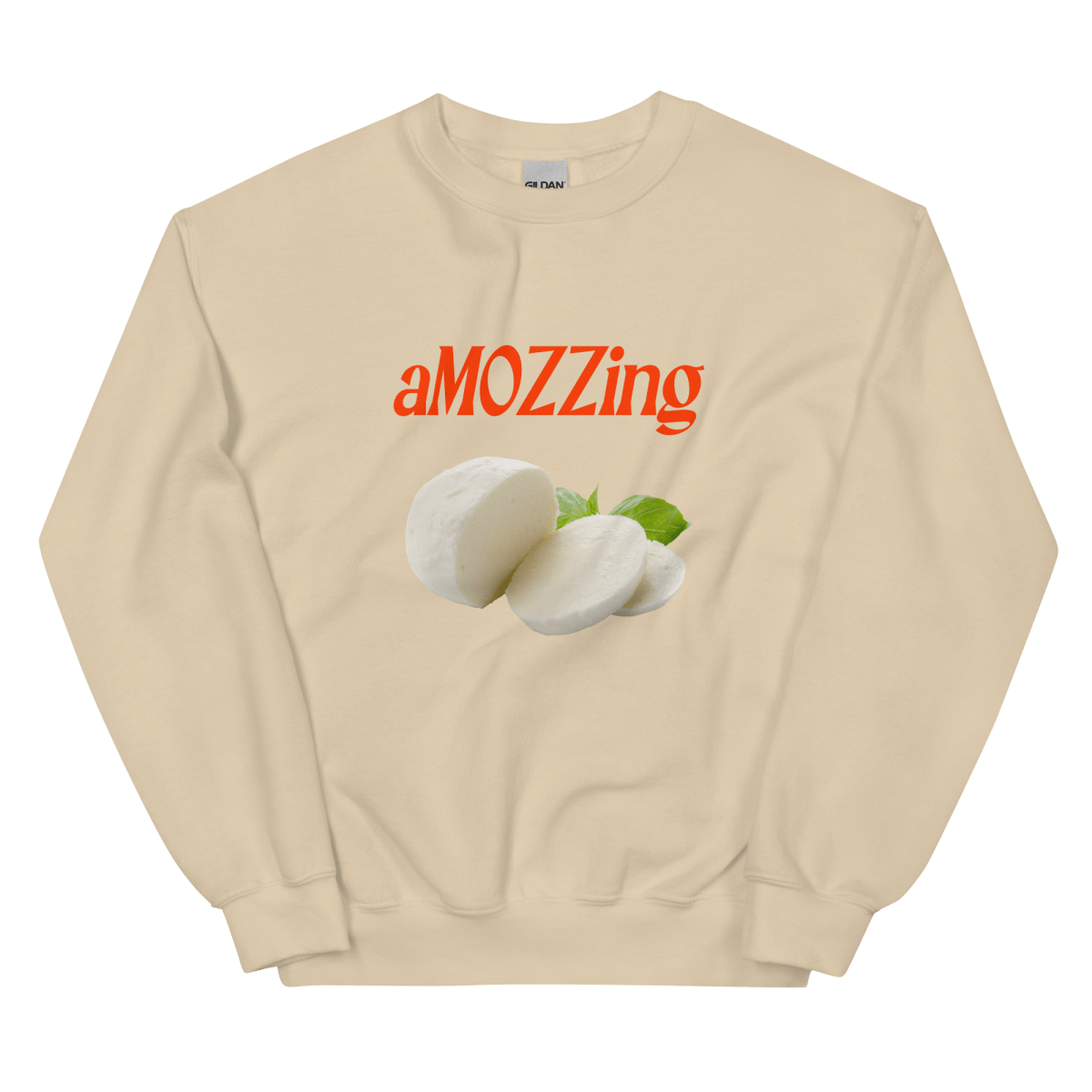 aMOZZing Mozzarella Cheese Sweatshirt 🧀 - Polychrome Goods 🍊