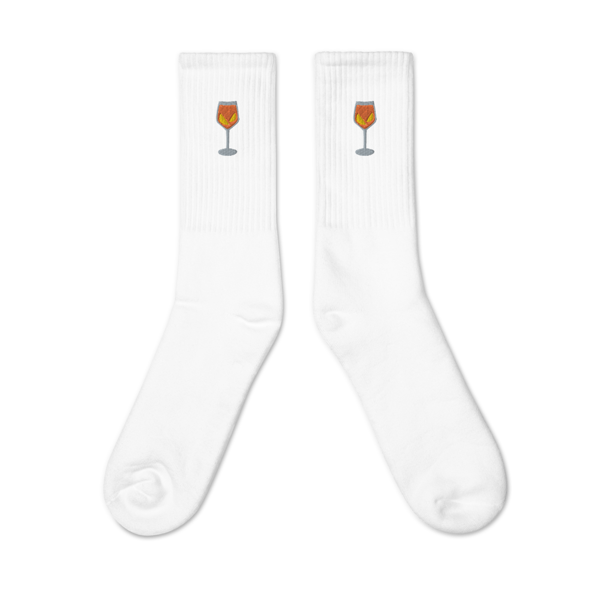 Aperol Spritz Embroidered Socks - Polychrome Goods 🍊