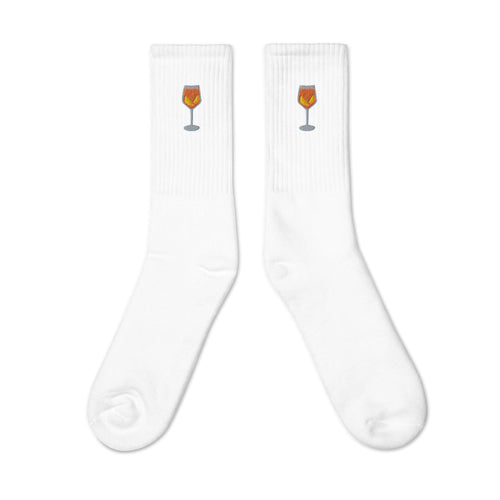 Aperol Spritz Embroidered Socks