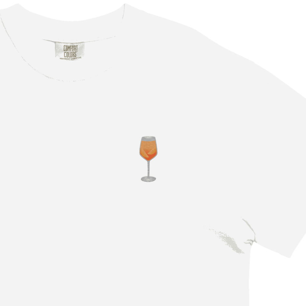 Aperol Spritz Embroidered T-Shirt Polychrome Goods 🍊