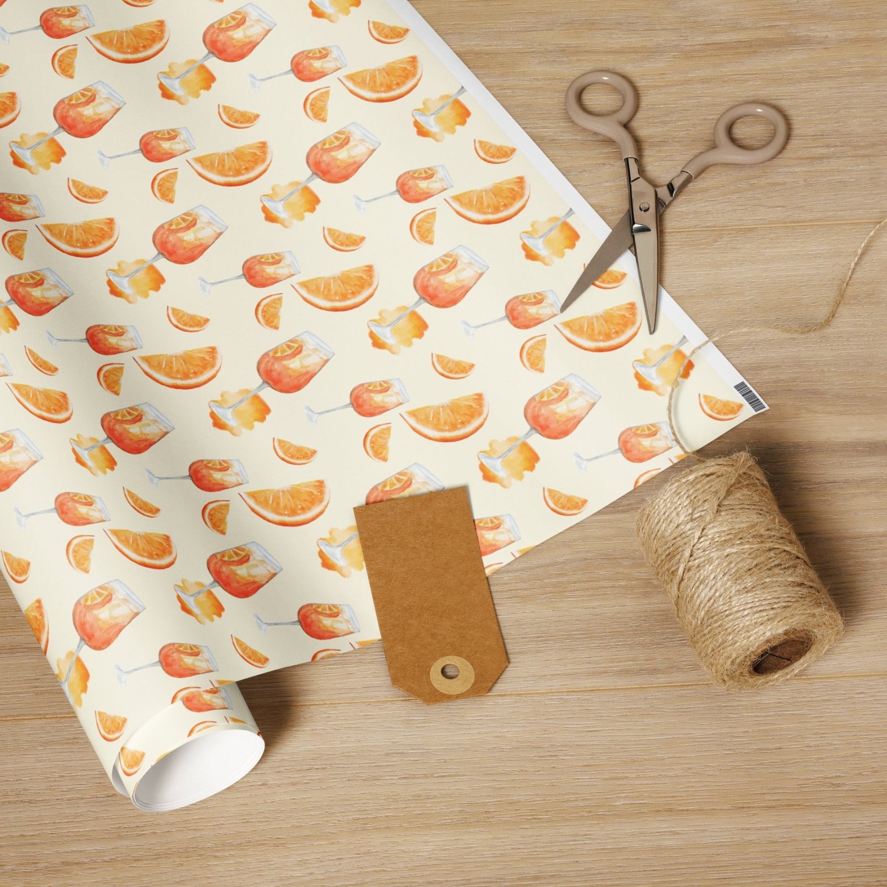 Aperol Spritz 🍊 Wrapping Paper - Polychrome Goods
