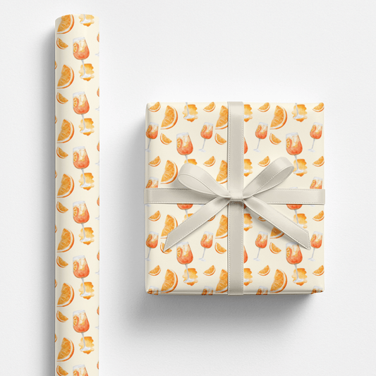 Aperol Spritz 🍊 Wrapping Paper - Polychrome Goods