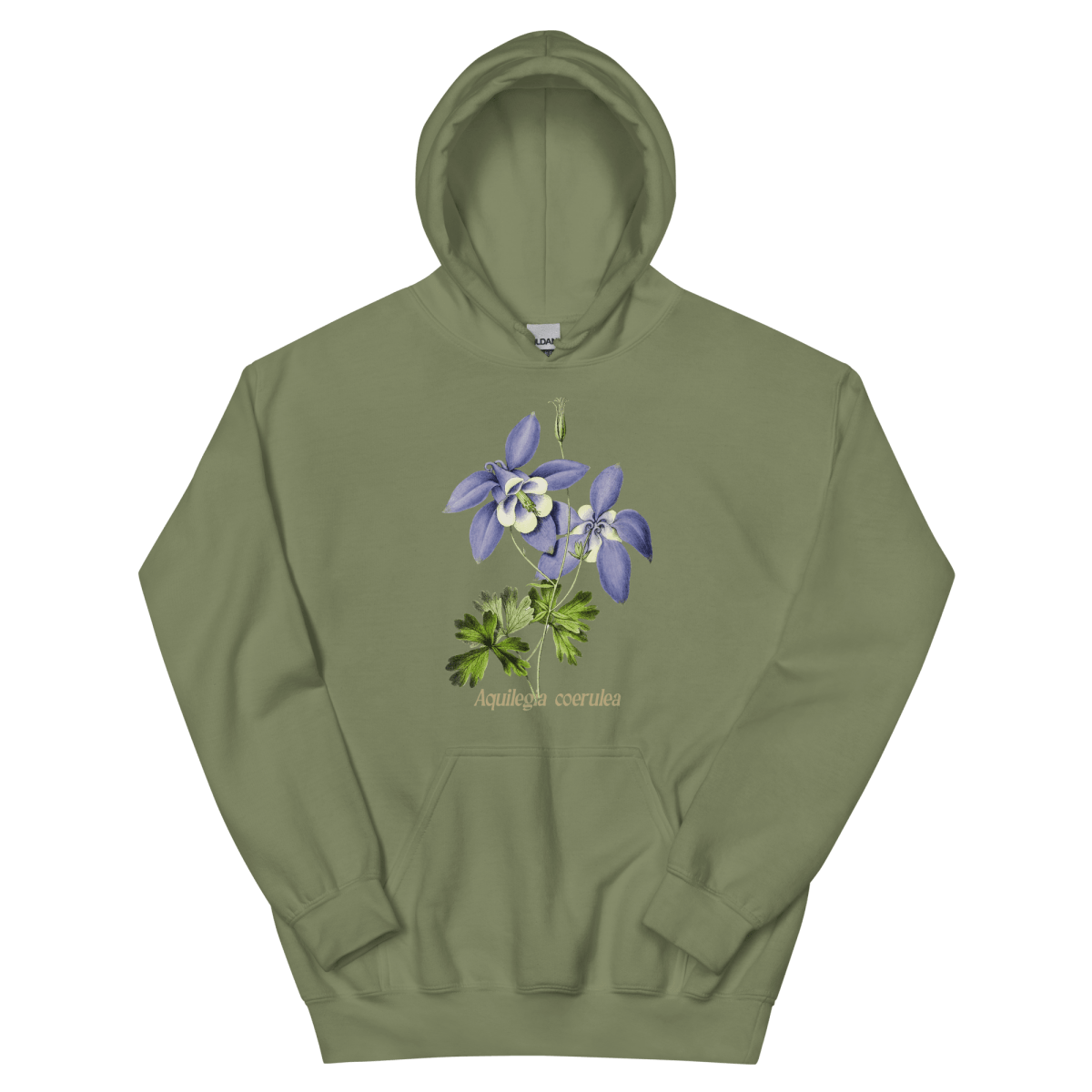 Aquilegia Coerulea Columbine Flower Hoodie - Polychrome Goods 🍊