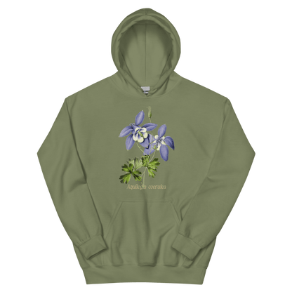 Aquilegia Coerulea Columbine Flower Hoodie - Polychrome Goods 🍊