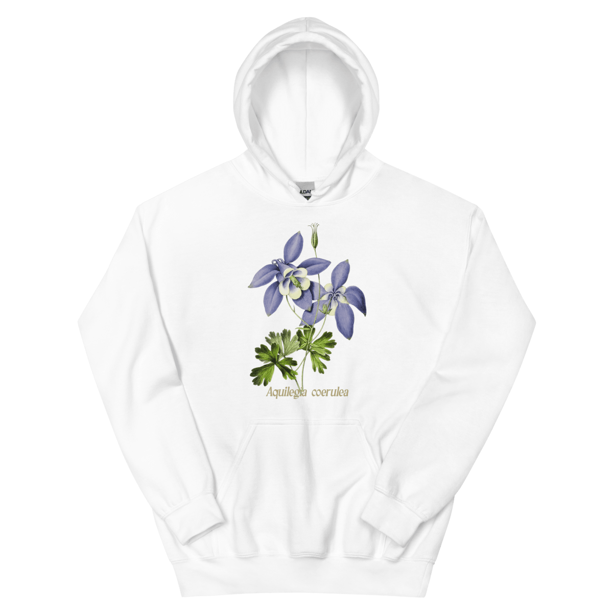 Aquilegia Coerulea Columbine Flower Hoodie - Polychrome Goods 🍊