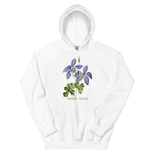 Aquilegia Coerulea Columbine Flower Hoodie - Polychrome Goods 🍊