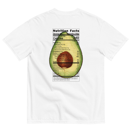 Avocado 🥑 Nutrition Label Shirt - Polychrome Goods 🍊