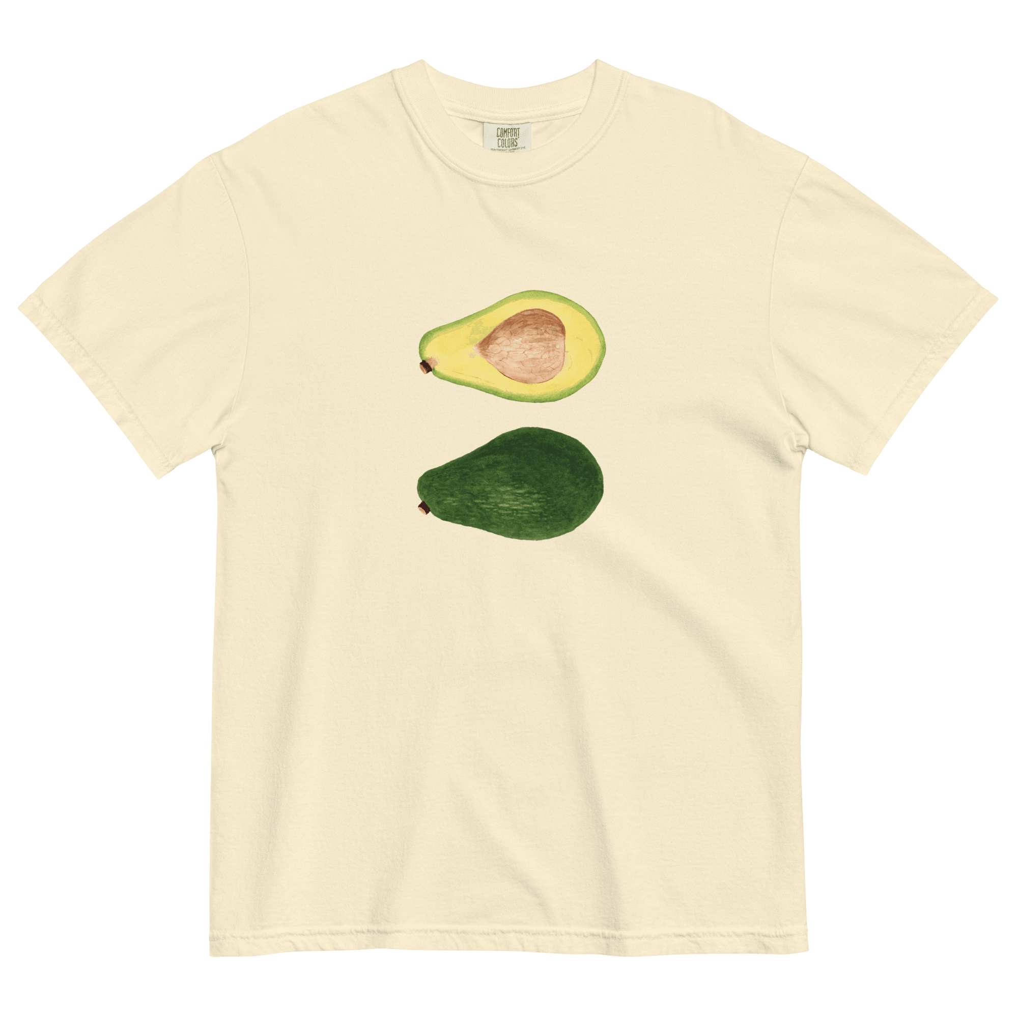 Avocados Print T-shirt (Unisex) Polychrome Goods 🍊