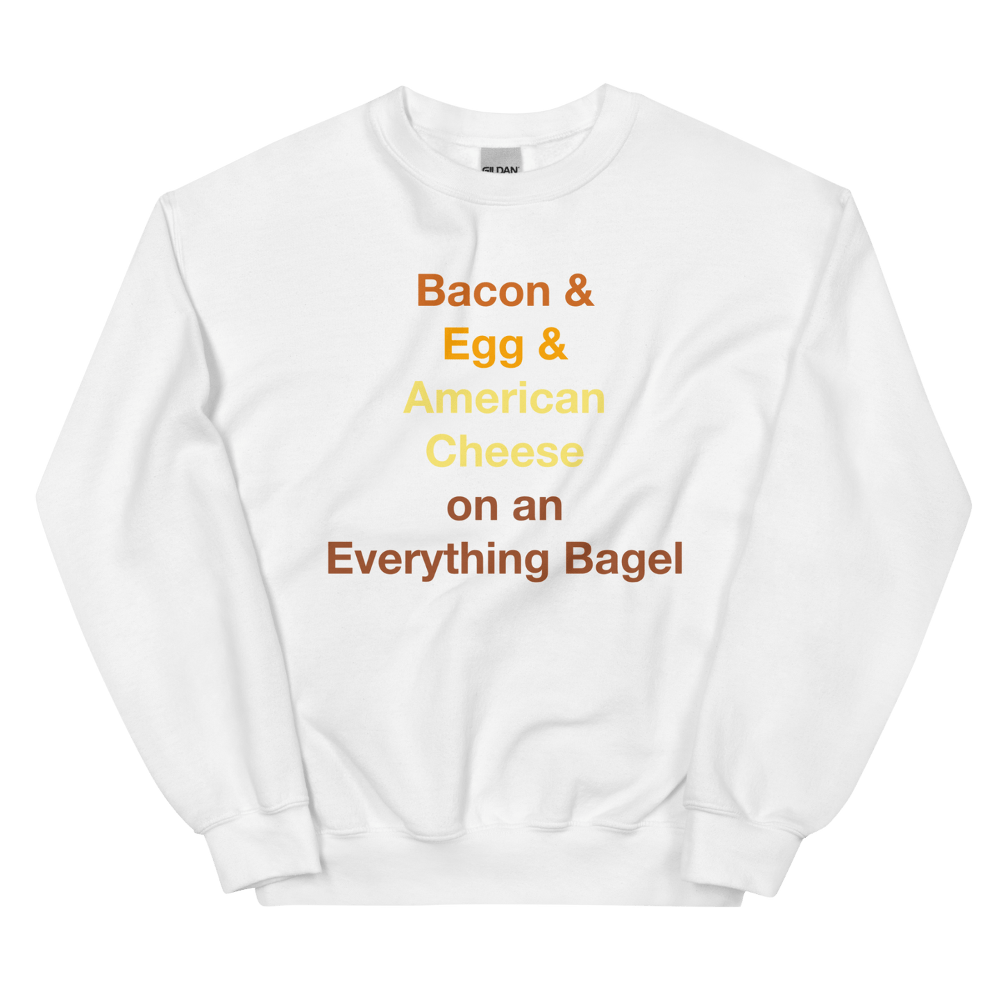 Bacon & Egg & Cheese on an Everything Bagel Sweatshirt - Polychrome Goods 🍊