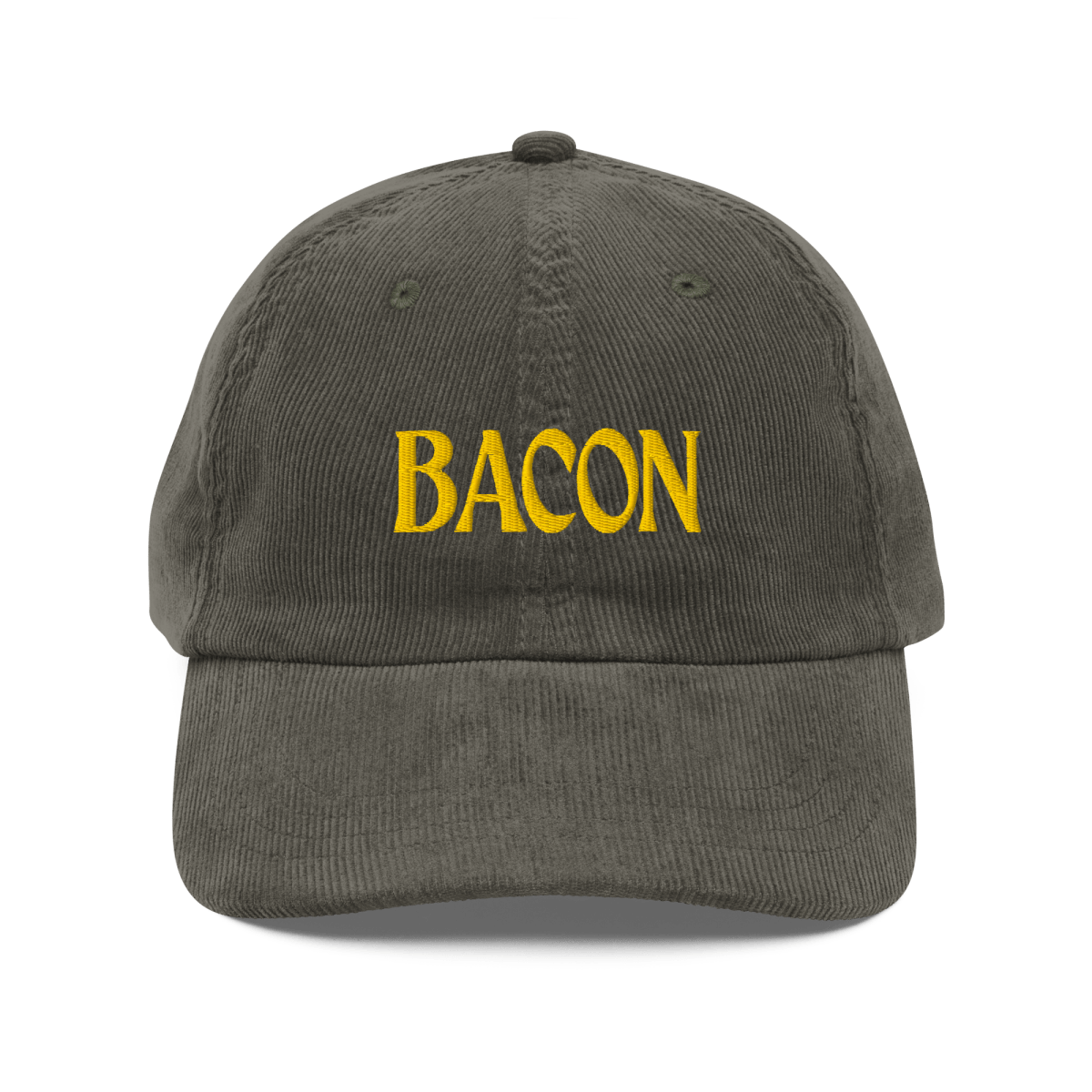 BACON Embroidered Corduroy Hat - Polychrome Goods 🍊