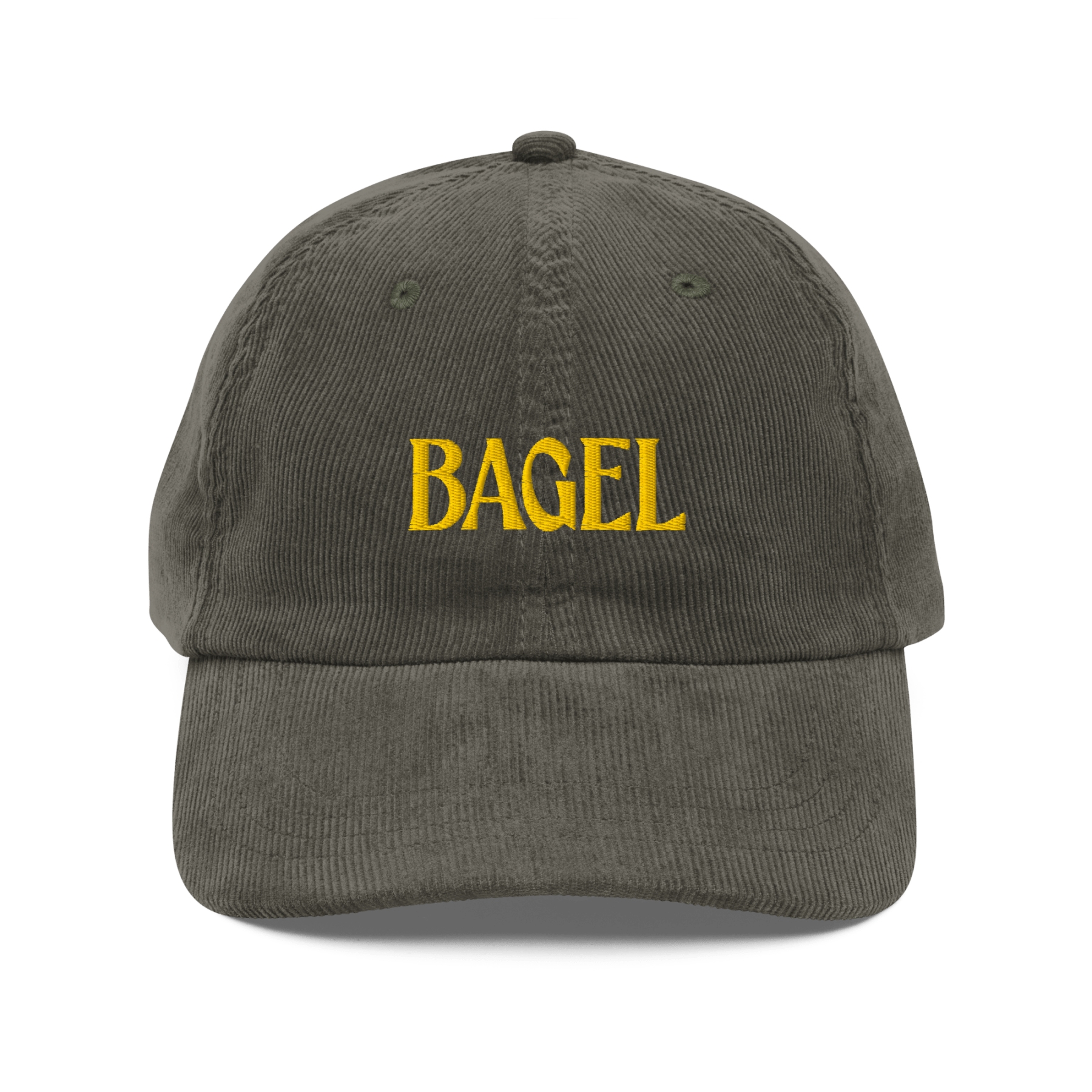 BAGEL Embroidered Corduroy Hat - Polychrome Goods 🍊