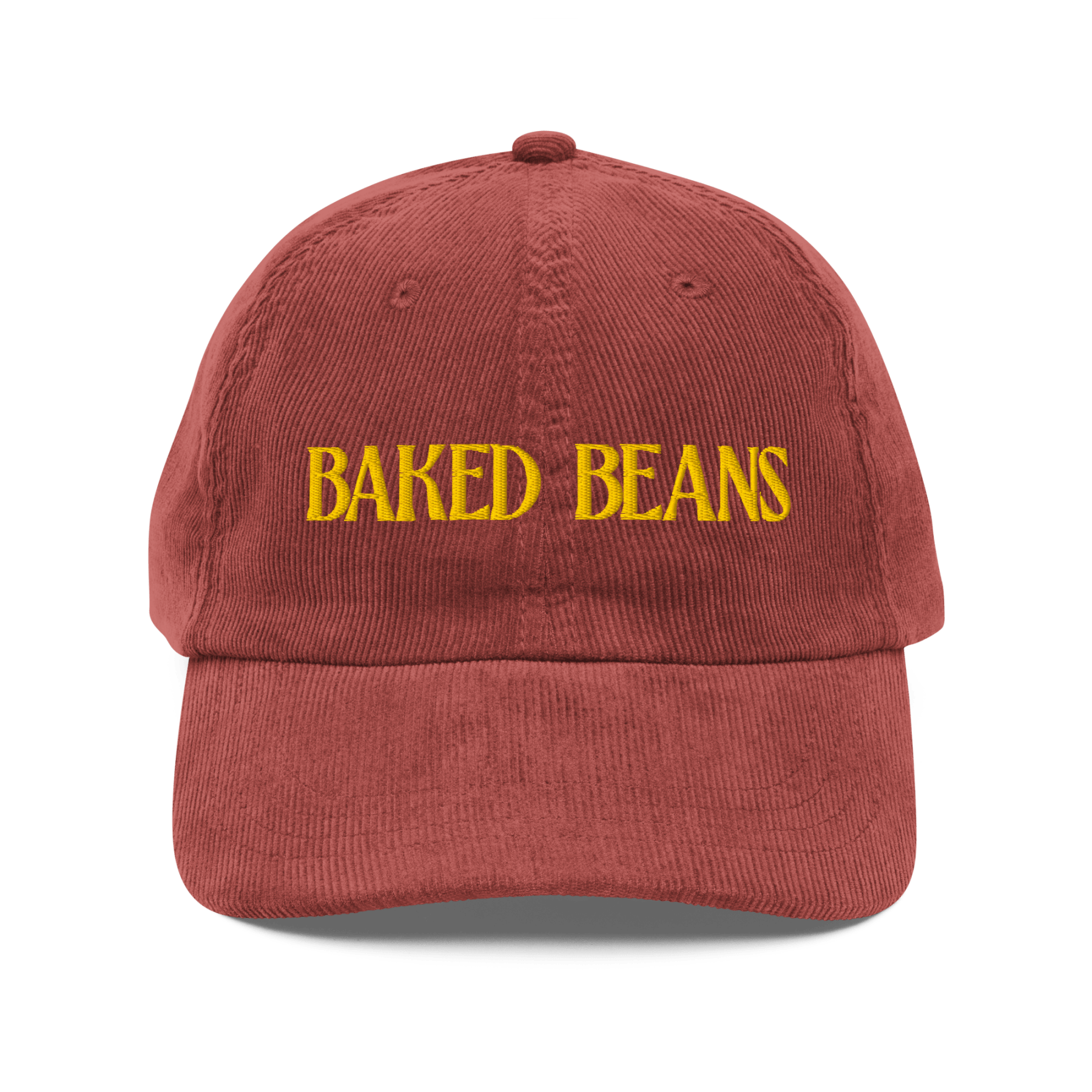 Baked Beans Embroidered Corduroy Hat - Polychrome Goods 🍊
