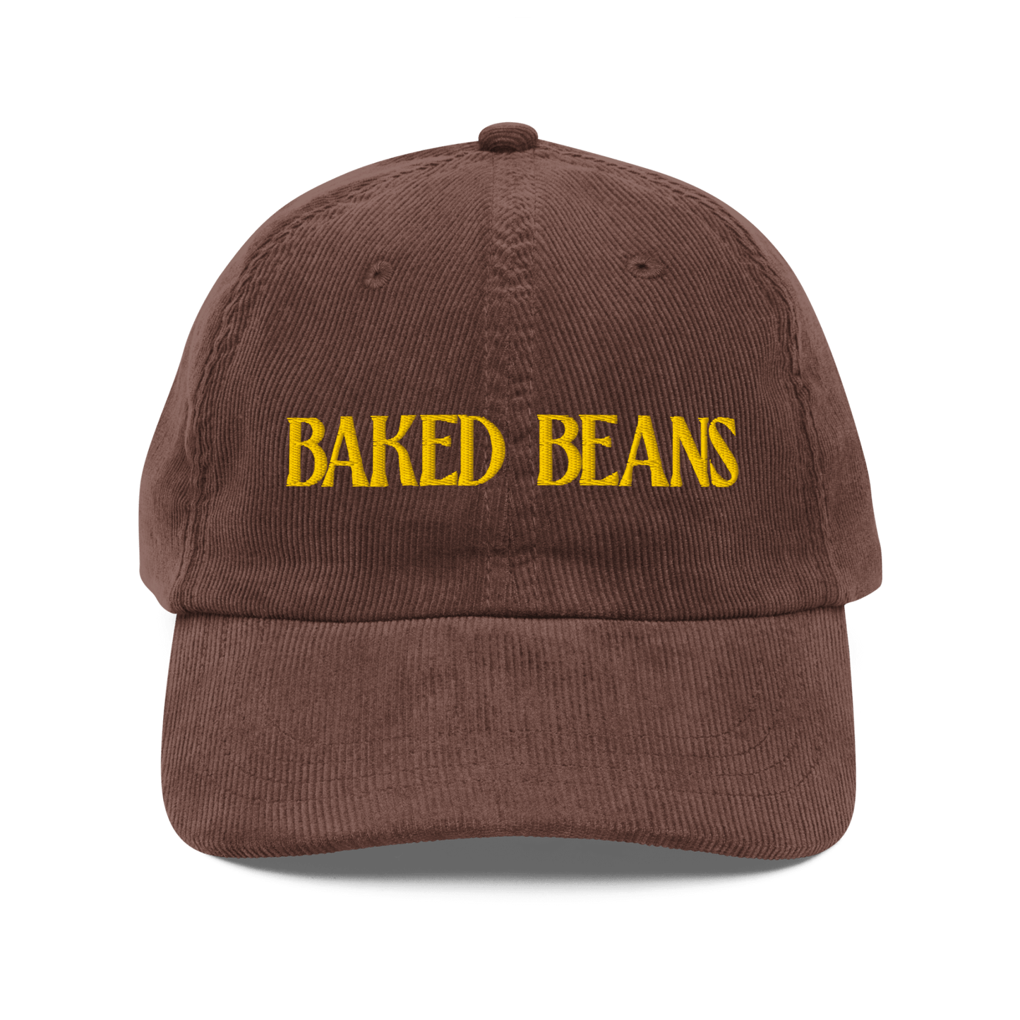 Baked Beans Embroidered Corduroy Hat - Polychrome Goods 🍊