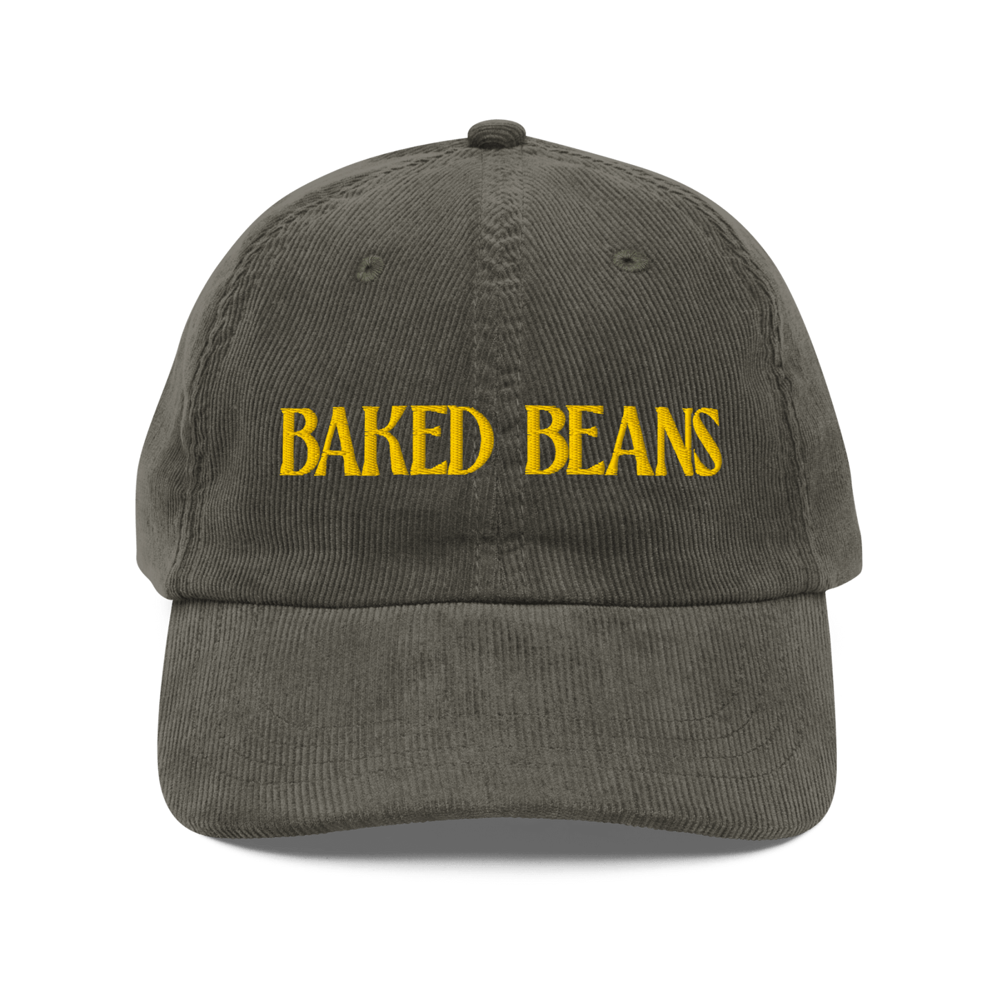 Baked Beans Embroidered Corduroy Hat - Polychrome Goods 🍊