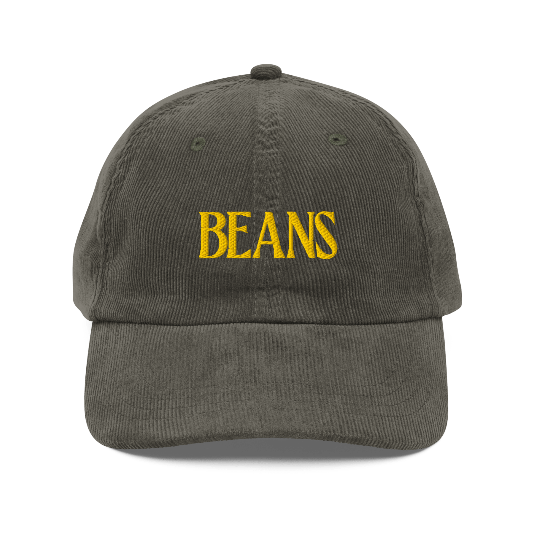 Beans Embroidered Corduroy Hat - Polychrome Goods 🍊