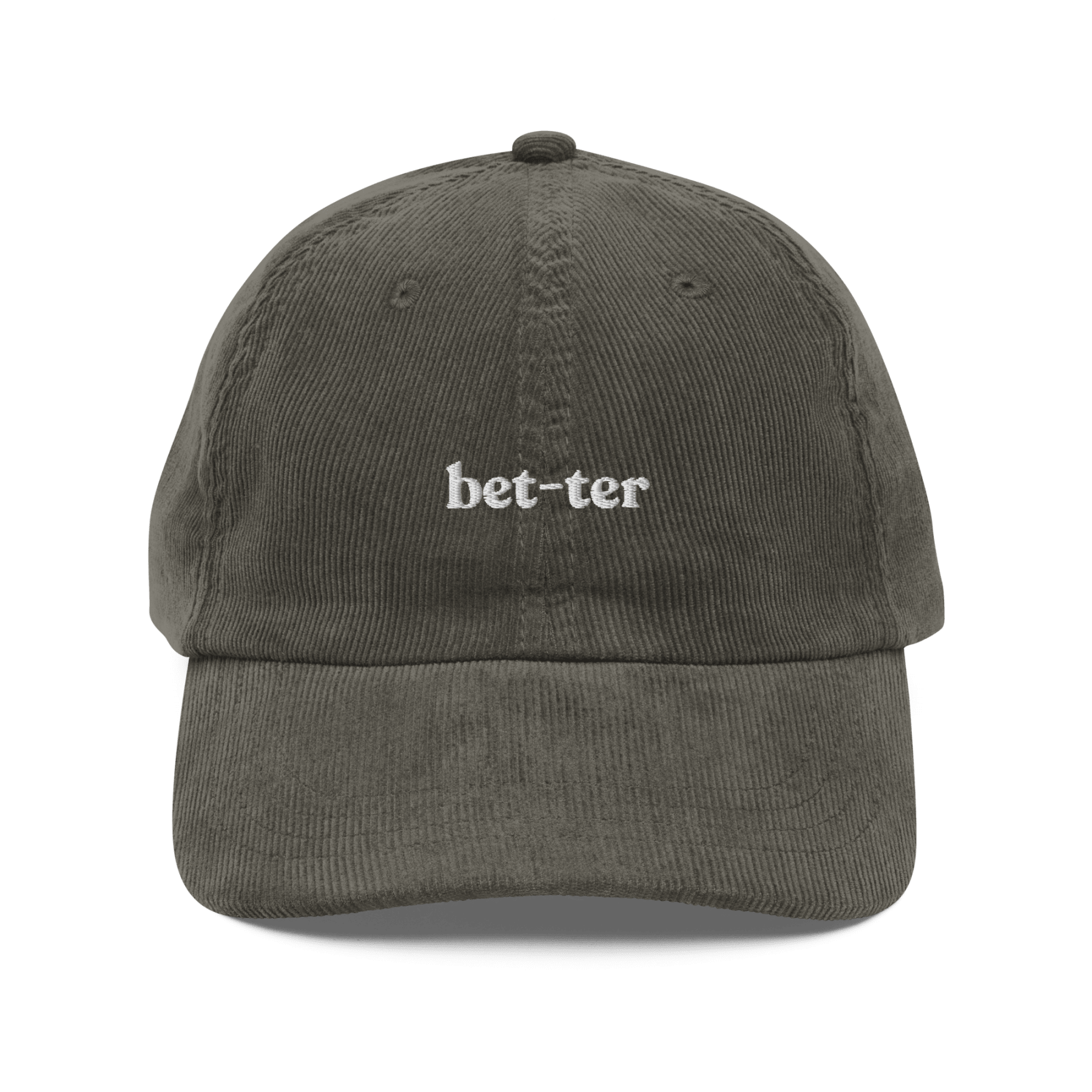 Bet - ter Embroidered Corduroy Hat - Polychrome Goods