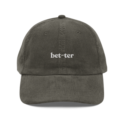 Bet - ter Embroidered Corduroy Hat - Polychrome Goods