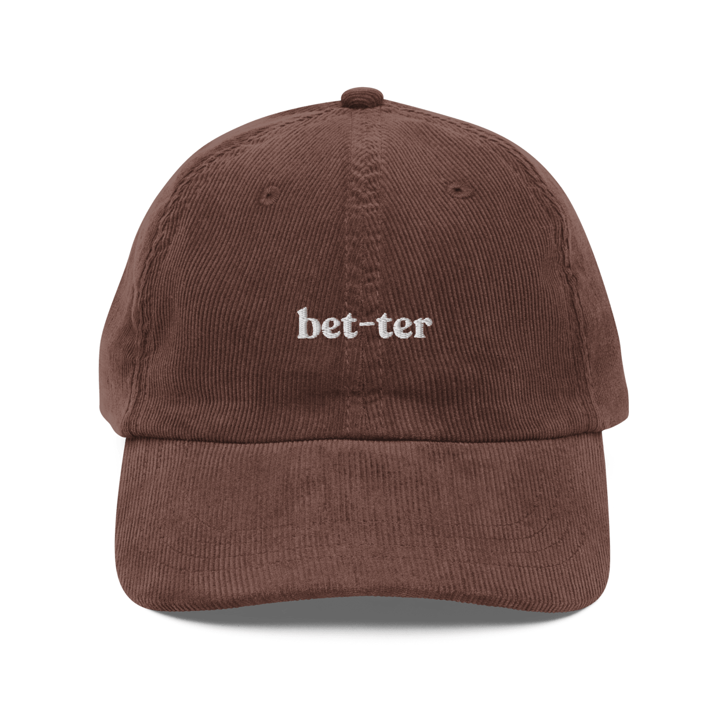Bet - ter Embroidered Corduroy Hat - Polychrome Goods