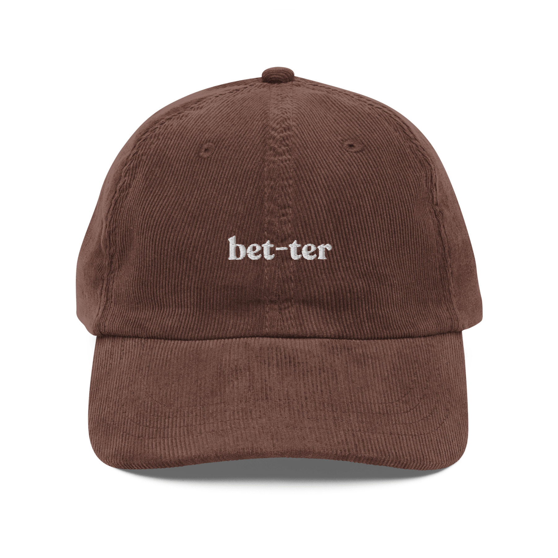 Bet - ter Embroidered Corduroy Hat - Polychrome Goods