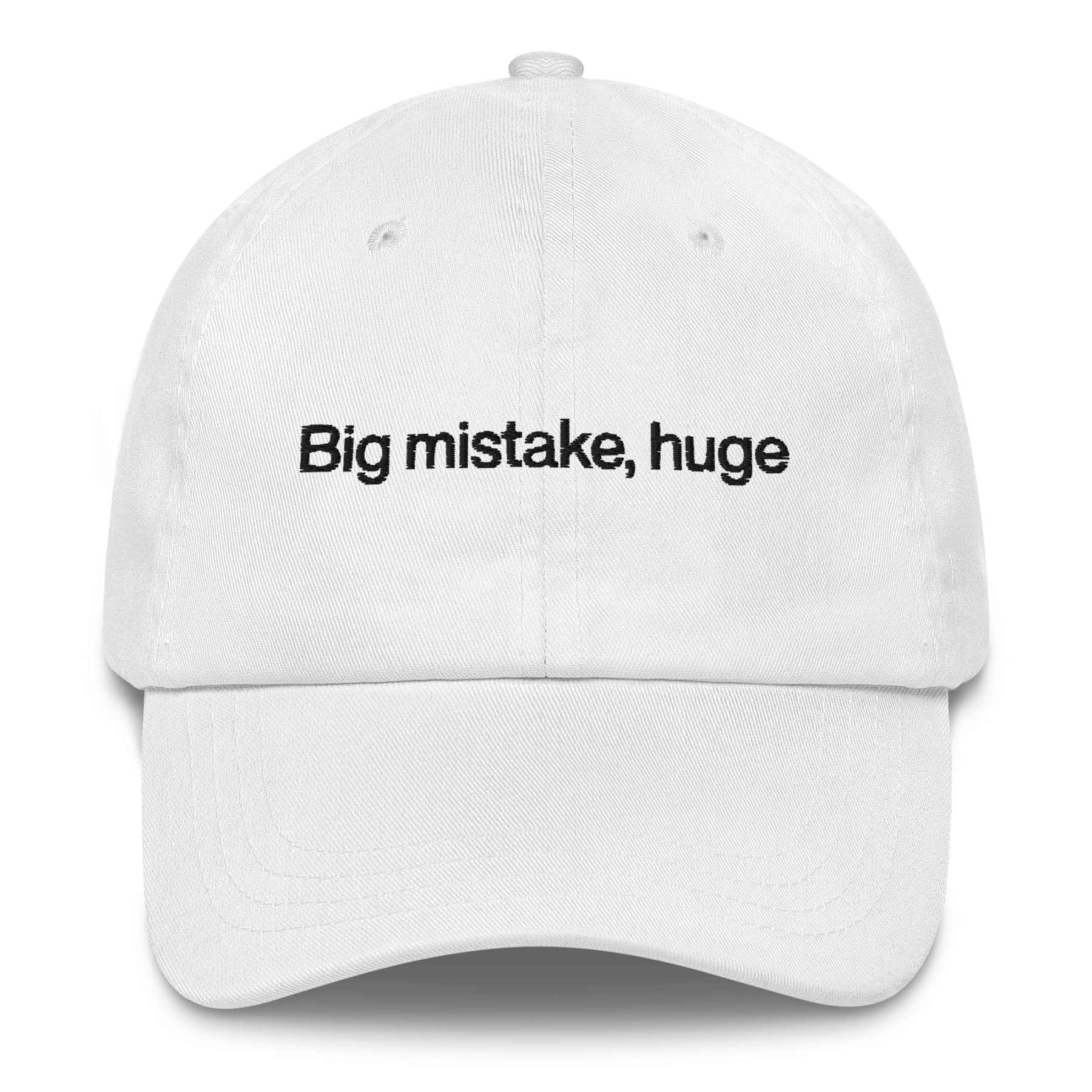 Big Mistake, Huge Embroidered Hat - Polychrome Goods 🍊