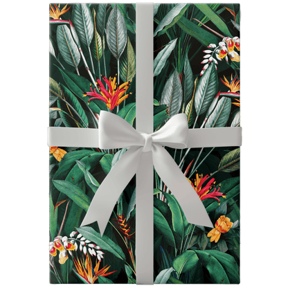 Birds of Paradise Tropical Floral Wrapping Paper - Polychrome Goods