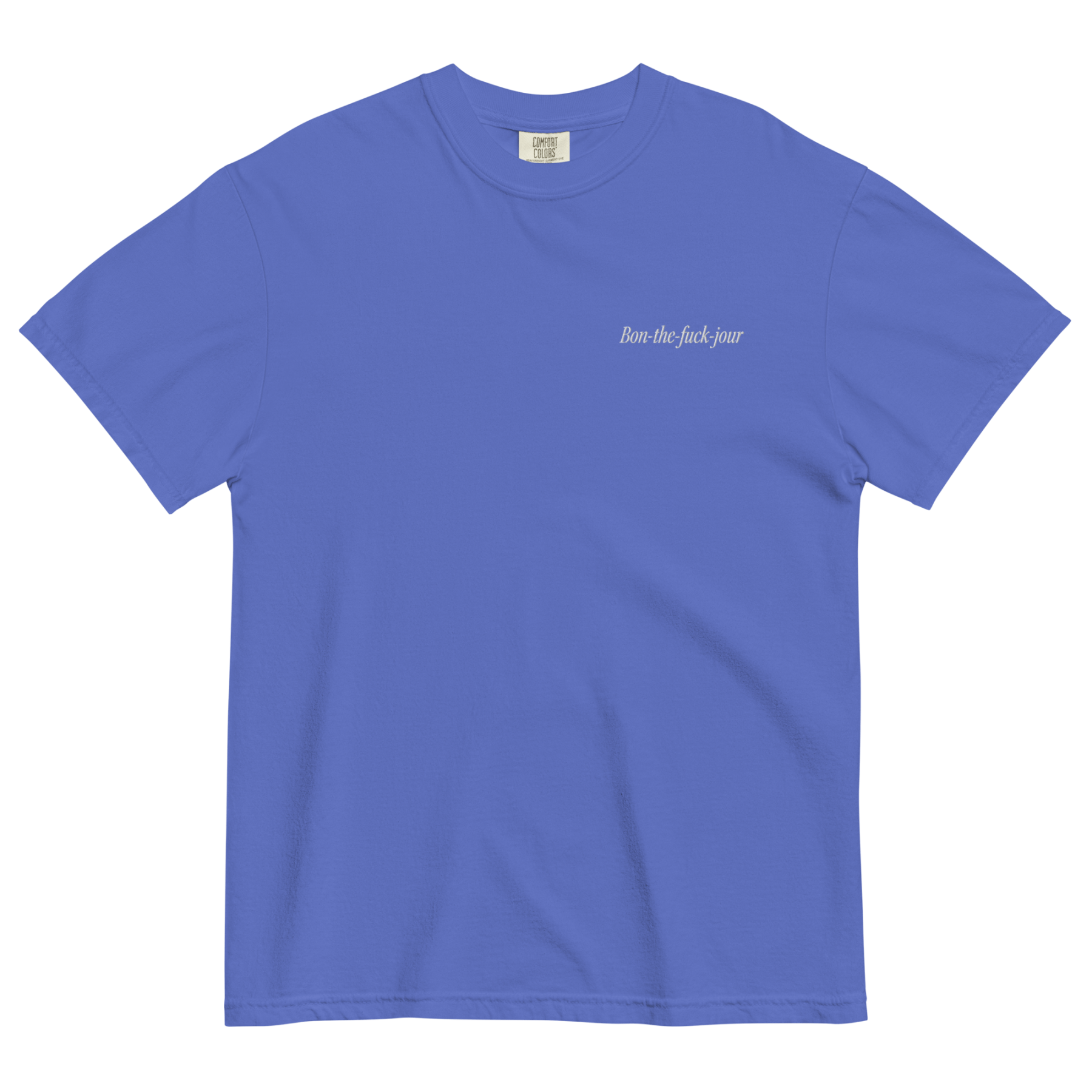 Bon - the - fuck - jour Embroidered T-Shirt - Polychrome Goods 🍊