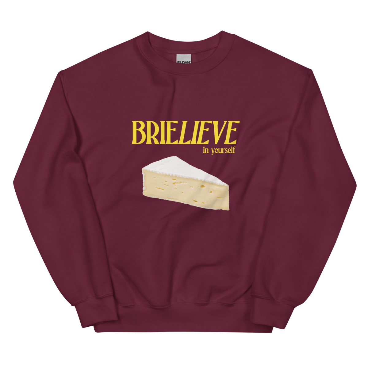 BRIELIEVE In Yourself Cheese Sweatshirt 🧀 - Polychrome Goods 🍊