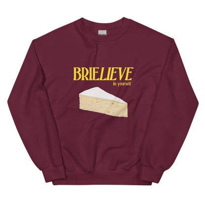 BRIELIEVE In Yourself Cheese Sweatshirt 🧀 - Polychrome Goods 🍊