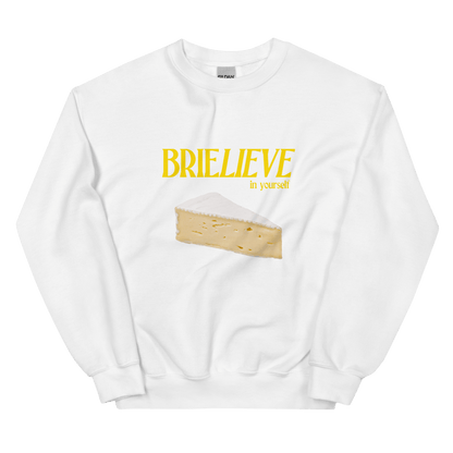 BRIELIEVE In Yourself Cheese Sweatshirt 🧀 - Polychrome Goods 🍊