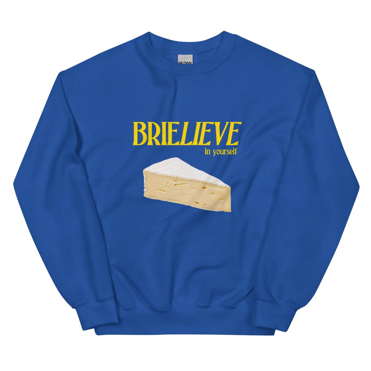 BRIELIEVE In Yourself Cheese Sweatshirt 🧀 - Polychrome Goods 🍊