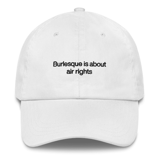 Burlesque is about air rights Embroidered Hat - Polychrome Goods 🍊