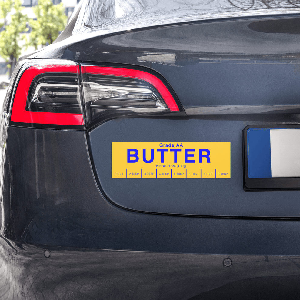 Custom Sticker Polychrome Butter Stick Car Bumper