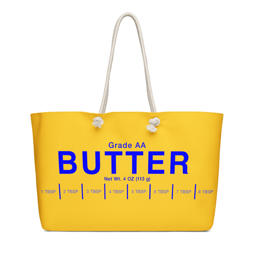 Butter Weekender Tote Bag 🧈