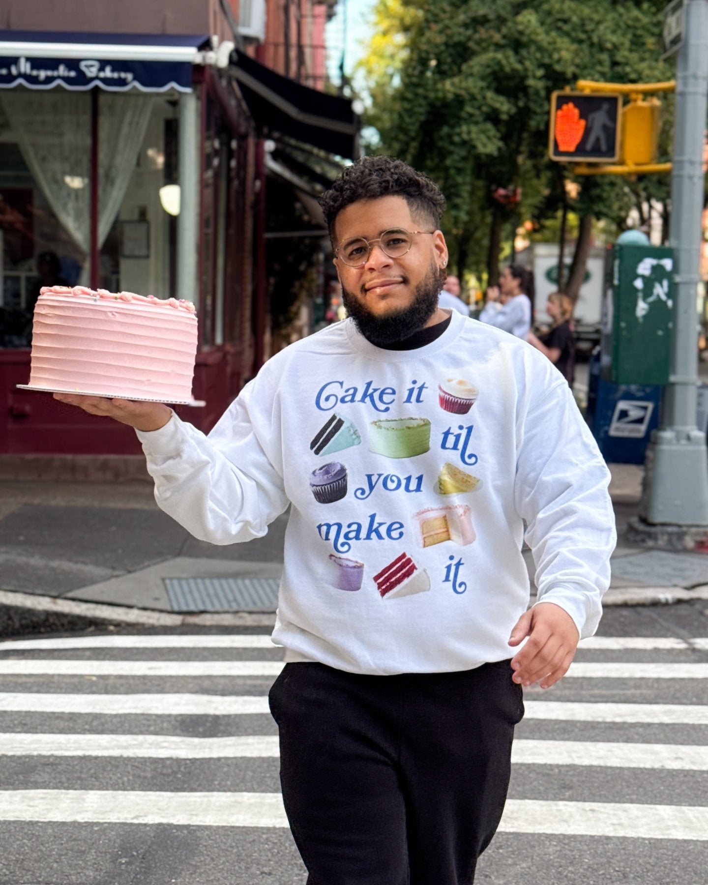 Cake It Til You Make It Sweatshirt – Magnolia Bakery x Polychrome Goods - Polychrome Goods 🍊