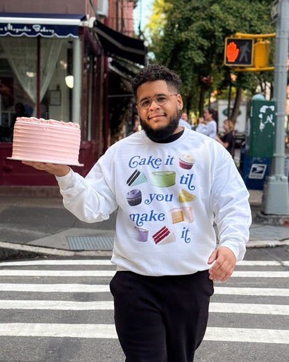 Cake It Til You Make It Sweatshirt – Magnolia Bakery x Polychrome Goods - Polychrome Goods 🍊