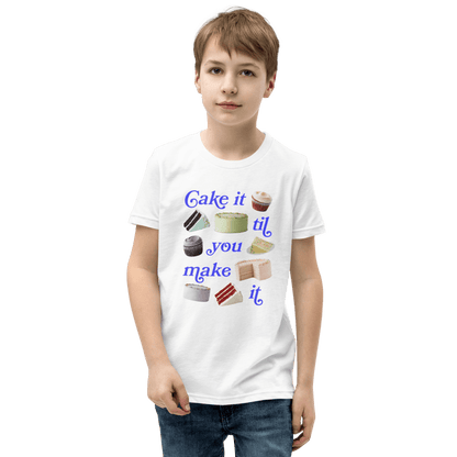 Cake It Til You Make It Youth Kids Short Sleeve T-Shirt - Polychrome Goods