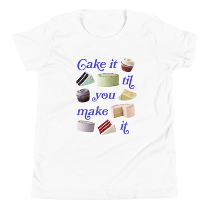 Cake It Til You Make It Youth Kids Short Sleeve T-Shirt - Polychrome Goods