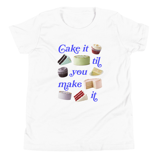 Cake It Til You Make It Youth Kids Short Sleeve T-Shirt - Polychrome Goods
