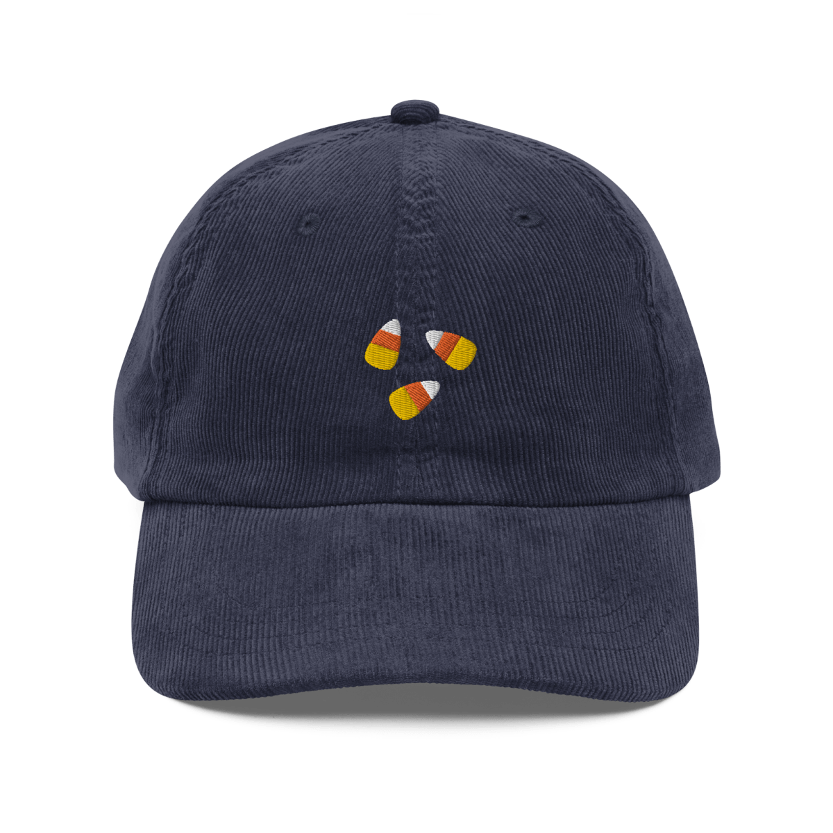 Candy Corn 🟠⚪️🟡 Embroidered Corduroy Hat - Polychrome Goods 🍊