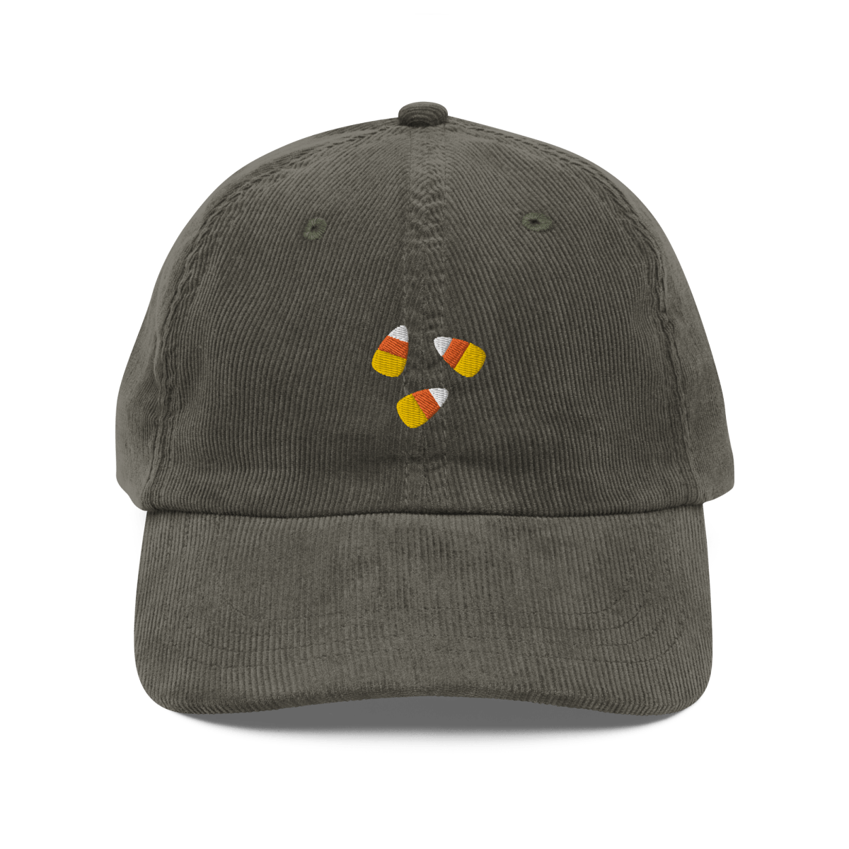 Candy Corn 🟠⚪️🟡 Embroidered Corduroy Hat - Polychrome Goods 🍊